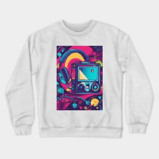 80's Music Digital Art Crewneck Sweatshirt